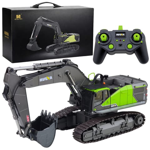 ⁨Koparka Gąsienicowa Zdalnie Sterowana RC Huina 1593 Zielona 1:14⁩ w sklepie Wasserman.eu