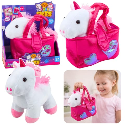 ⁨Pluszowa Maskotka Przytulanka Jednorożec W Torebce Biały 25cm⁩ w sklepie Wasserman.eu