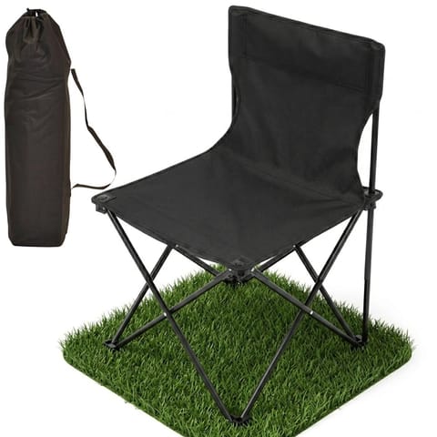 ⁨KRZESŁO TURYSTYCZNE SKŁADANE CZARNE 30X30X25/47CM ENERO CAMP⁩ w sklepie Wasserman.eu