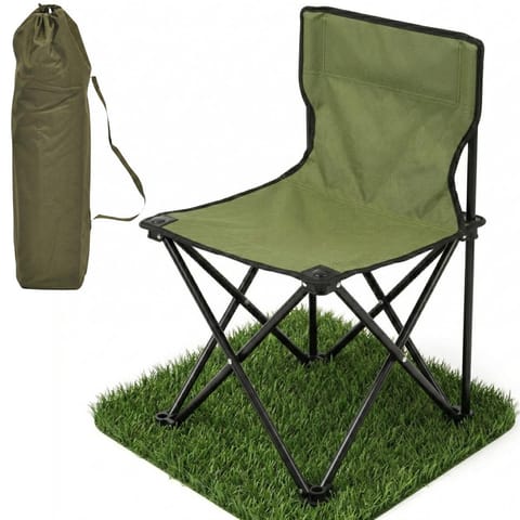 ⁨KRZESŁO TURYSTYCZNE SKŁADANE ZIELONE 30X30X25/47CM ENERO CAMP⁩ w sklepie Wasserman.eu