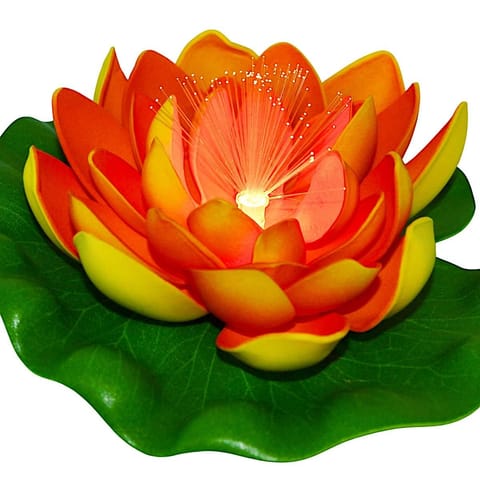 ⁨LAMPA SOLARNA LILIA WODNA 17CM POMARAŃCZOWA⁩ w sklepie Wasserman.eu