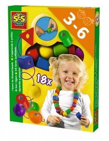 ⁨Drewniane korale - nauka nawlekania⁩ w sklepie Wasserman.eu