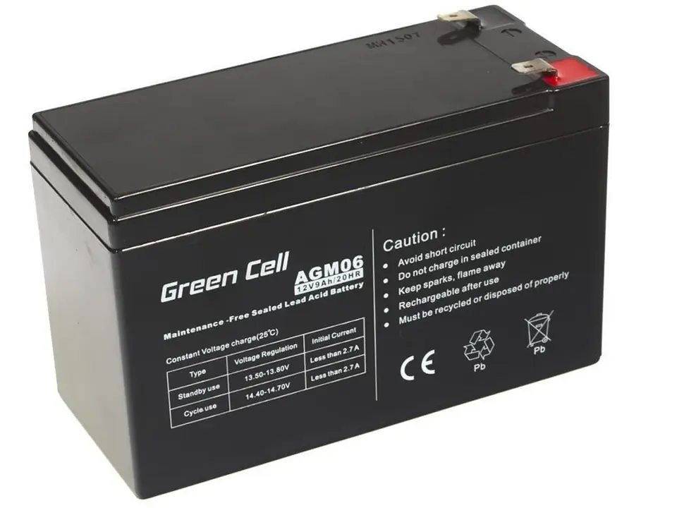 ⁨Green Cell AGM06 UPS battery Sealed Lead Acid (VRLA) 12 V 9 Ah⁩ at Wasserman.eu