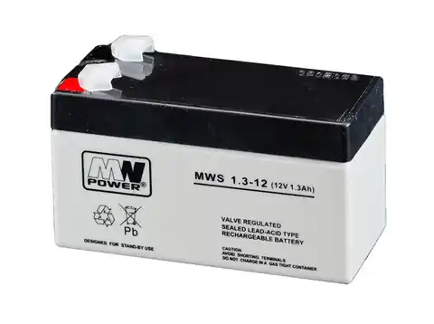 ⁨Akumulator MPL MWS 1.3-12  (AGM 12V/1,3Ah)⁩ w sklepie Wasserman.eu