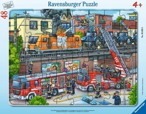 ⁨Puzzle 48 Firetruck Rescue Frame⁩ w sklepie Wasserman.eu