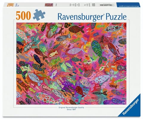 ⁨Puzzle 500 Fish in Fuchsia⁩ w sklepie Wasserman.eu
