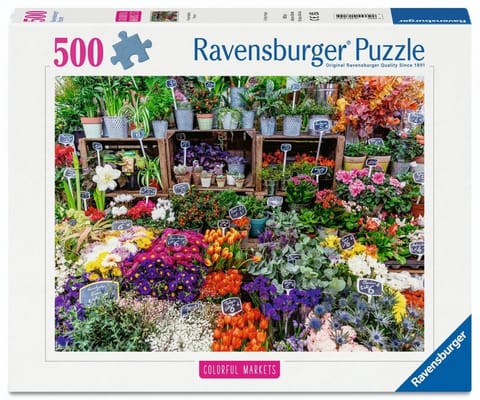 ⁨Puzzle 500 Flower Market, France⁩ w sklepie Wasserman.eu