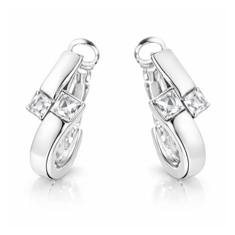 ⁨Elegant earrings with zirconia (P8026AG)⁩ at Wasserman.eu