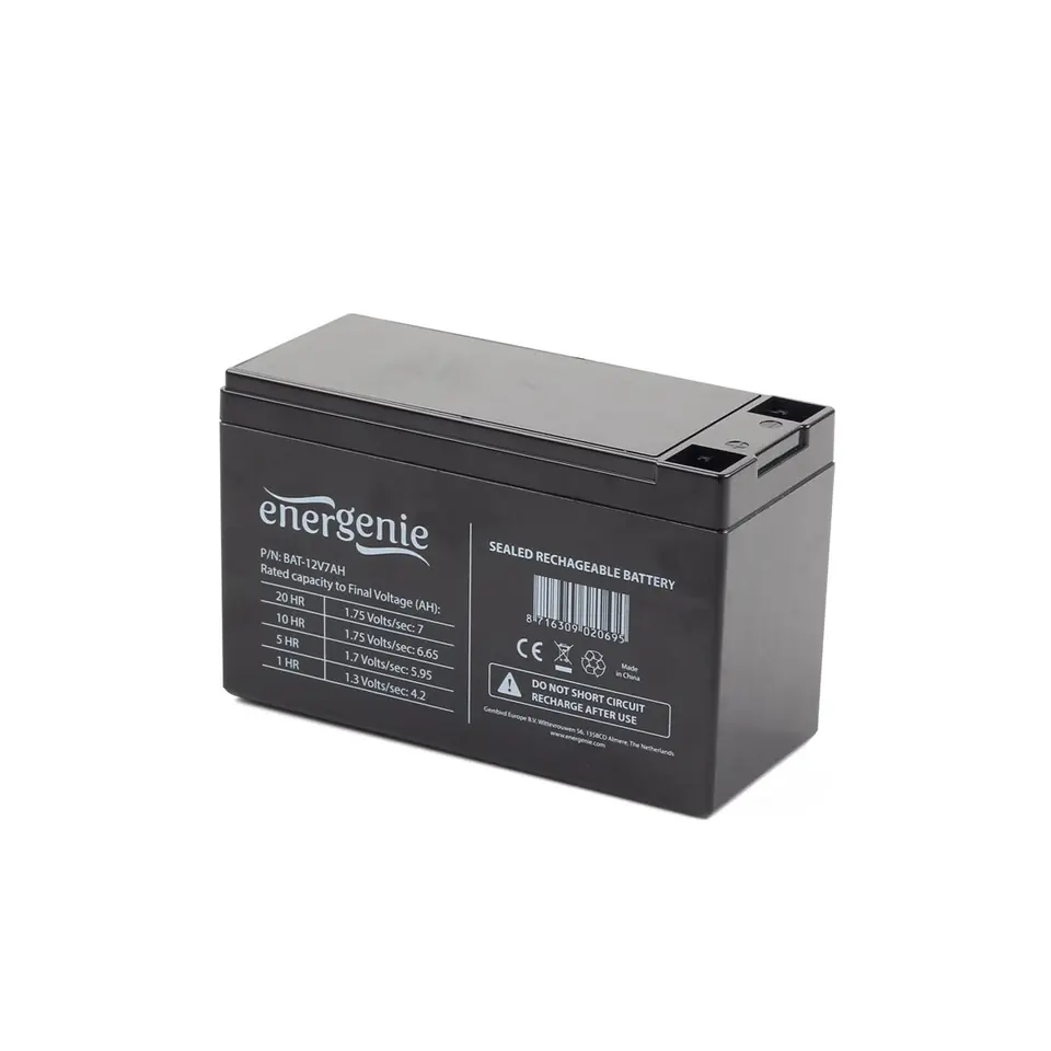 ⁨Gembird BAT-12V7AH Gel battery, universal 12V/7AH⁩ at Wasserman.eu