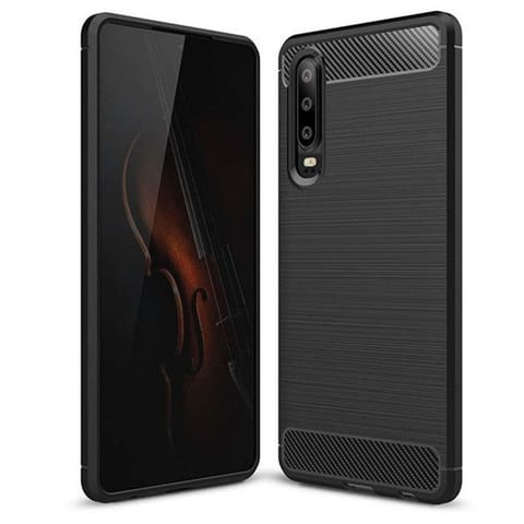 ⁨Futerał do Huawei P30 Carbon czarny⁩ w sklepie Wasserman.eu