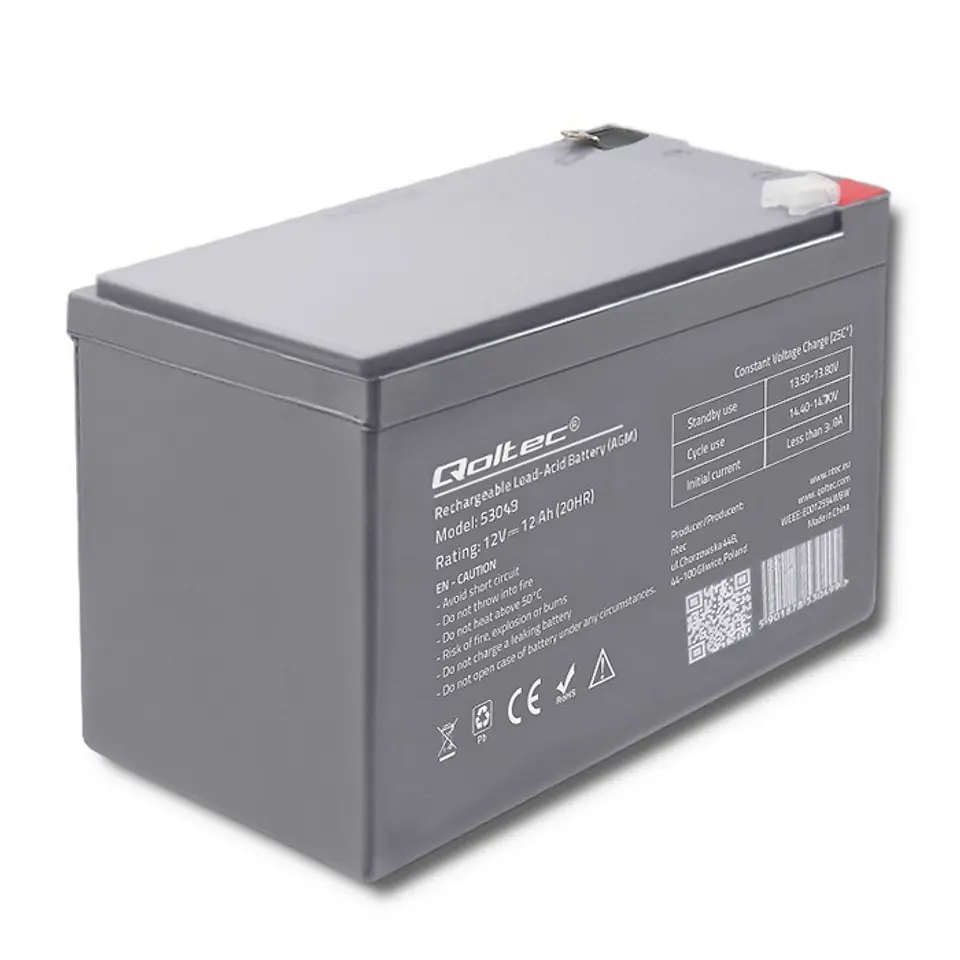 ⁨AGM battery 12V 12Ah⁩ at Wasserman.eu