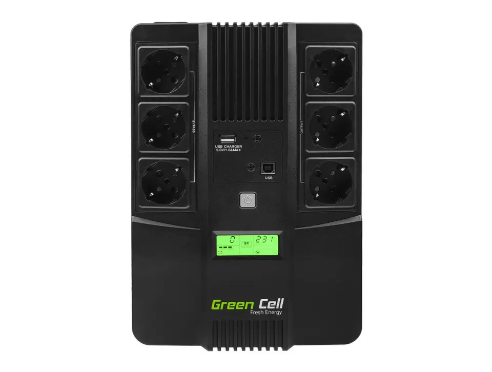 ⁨Green Cell AiO 800VA LCD Line-Interactive 0.8 kVA 480 W 6 AC outlet(s)⁩ at Wasserman.eu