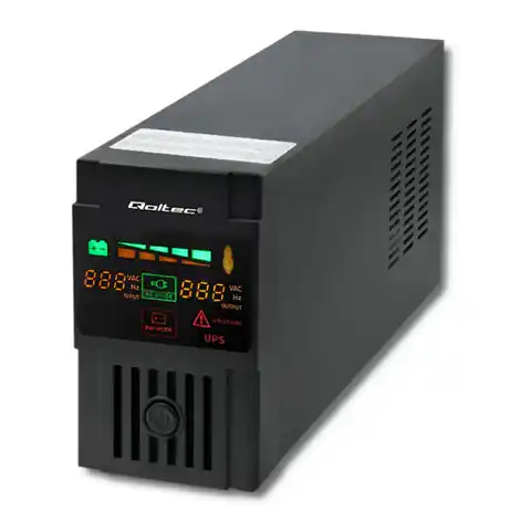 ⁨Qoltec 53952 Uninterruptible Power Supply | Monolith | 800VA | 480W | LCD | USB⁩ at Wasserman.eu