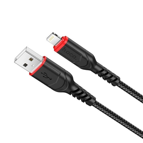 ⁨Kabel USB A do Lightning Hoco 2,4A 3 m X59 czarny⁩ w sklepie Wasserman.eu