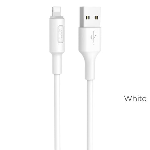⁨Kabel USB A do Lightning Hoco 2A 1 m X25 biały⁩ w sklepie Wasserman.eu