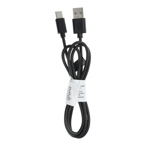 ⁨Kabel USB A do Typ C 2.0 C366 (długa koncówka 8mm) 1 m czarny⁩ w sklepie Wasserman.eu