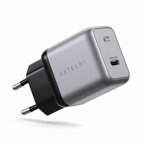 ⁨Ładowarka sieciowa do telefonu Satechi GaN USB C 30W ST-UC30WCM-EU szaro czarna⁩ w sklepie Wasserman.eu