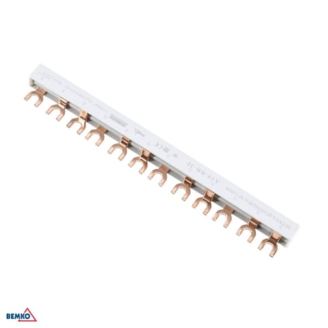 ⁨Szyna łączeniowa 3F TYP-U 10MM2 12 modułów⁩ w sklepie Wasserman.eu