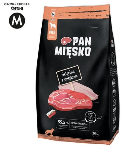 ⁨PAN MIĘSKO Veal with turkey - dry dog food - 20 kg Unpacked⁩ at Wasserman.eu