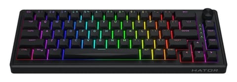 ⁨Klawiatura dla graczy Hator Skyfall 65 czarno-czarna⁩ w sklepie Wasserman.eu