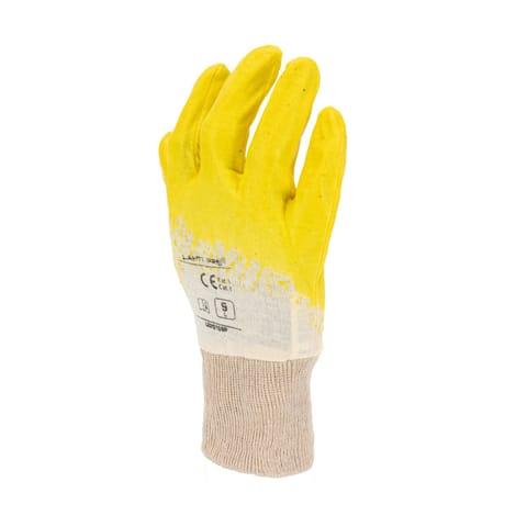 ⁨RĘKAWICE NITR. ŻÓŁT-BIAŁE L220110P, 12 PAR, "10", CE, LAHTI⁩ w sklepie Wasserman.eu