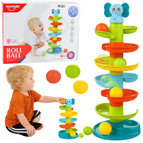 ⁨Zjeżdżalnia Dla Piłek Sensoryczna Edukacyjna Wieża Ze Słonikiem⁩ w sklepie Wasserman.eu