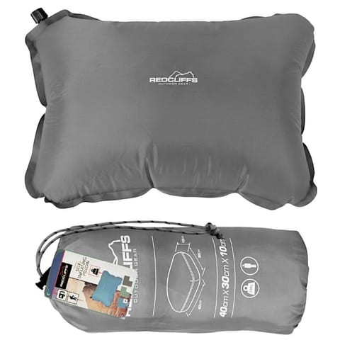 ⁨PODUSZKA TURYSTYCZNA PODRÓŻNA SAMOPOMUJĄCA 40X30CM SZARA REDCLIFFS⁩ w sklepie Wasserman.eu
