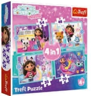 ⁨Puzzle 4w1 Wielka przygoda Gabby TREFL⁩ w sklepie Wasserman.eu