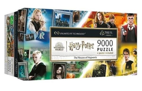 ⁨Puzzle Prime 9000 pcs. The Houses of Hogwarts 81023 TREFL⁩ at Wasserman.eu