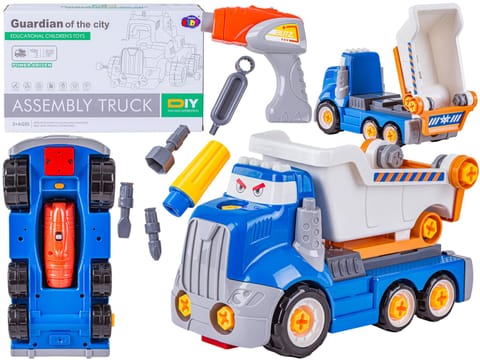 ⁨Ciężarówka Wywrotka Samochód do rozkręcania i skręcania + Wkrętarka Auto⁩ w sklepie Wasserman.eu