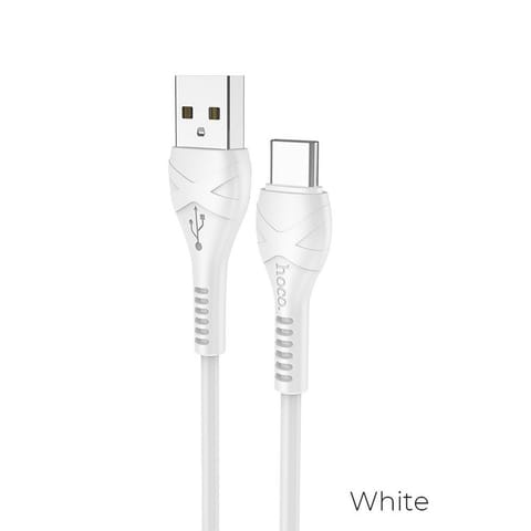 ⁨Kabel USB A do USB C Hoco 1 m X37 biały⁩ w sklepie Wasserman.eu