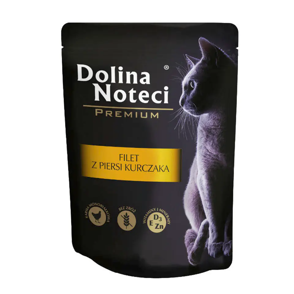 ⁨DOLINA NOTECI Filet z piersi z kurczaka dla kotów saszetka 85g⁩ w sklepie Wasserman.eu