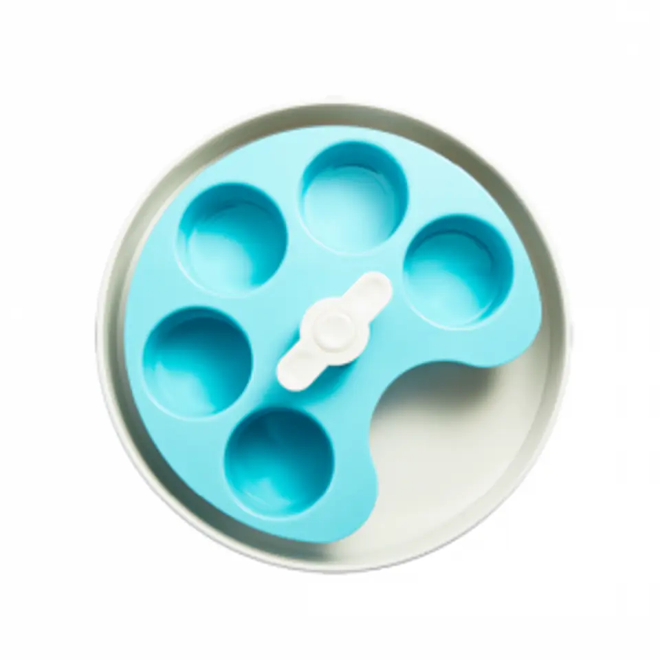 ⁨Spin Interactive Palette Bowl/Spin White & Blue⁩ at Wasserman.eu