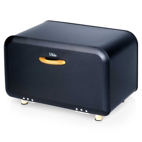 ⁨CHLEBAK STALOWY POJEMNIK NA PIECZYWO 259618 CZARNY⁩ w sklepie Wasserman.eu