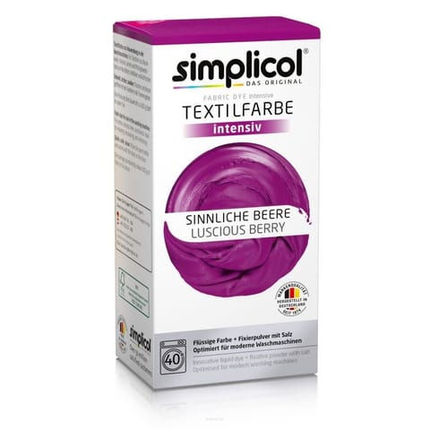 ⁨SIMPLICOL Barwnik do tkanin INTENSIV ZMYSŁOWA JAGODA 560g⁩ w sklepie Wasserman.eu