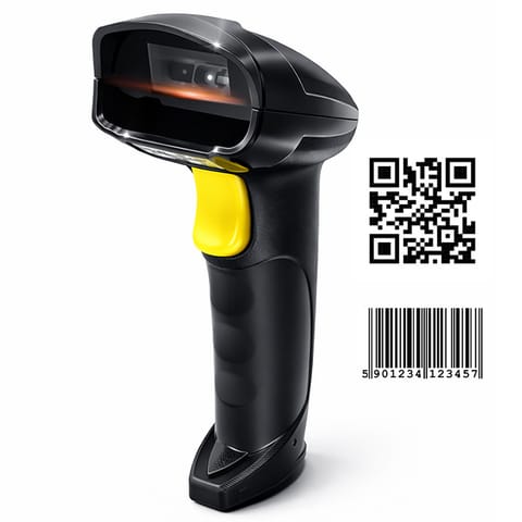 ⁨Qoltec Skaner czytnik kodów kreskowych 1D 2D | QR | EAN | USB | szybki⁩ w sklepie Wasserman.eu