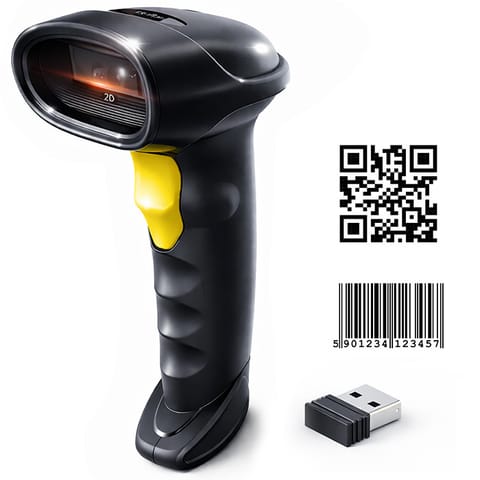 ⁨Qoltec Skaner czytnik kodów kreskowych 1D 2D | QR | EAN | USB | Bluetooth⁩ w sklepie Wasserman.eu