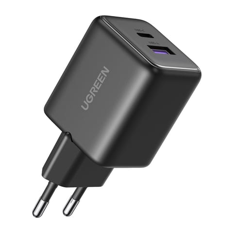 ⁨Ładowarka sieciowa Ugreen X516 USB + USB-C, GaN, 30W (czarna)⁩ w sklepie Wasserman.eu
