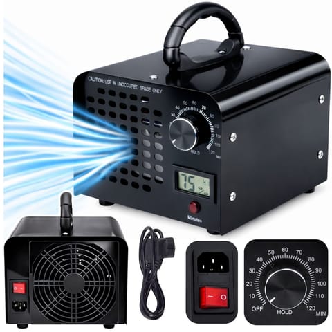 ⁨Generator Ozonu LEAN 60000 MG Ozonator Do Pomieszczeń Wyświetlacz LCD Timer⁩ w sklepie Wasserman.eu