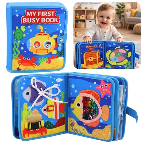 ⁨Książeczka Edukacyjna Sensoryczna Filcowa 3D Zwierzęta Morskie⁩ w sklepie Wasserman.eu