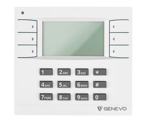 ⁨KLAWIATURA DO CENTRALI ALARMOWEJ PRIMA-LCD-WH-WH GENEVO⁩ w sklepie Wasserman.eu