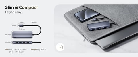 ⁨HUB USB 3.2 UH500 CUDY⁩ w sklepie Wasserman.eu