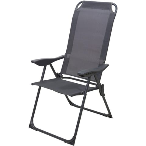KRZESŁO FOTEL TURYSTYCZNY Z PODŁOKIETNIKAMI SKŁADANY GRAFIT REDCLIFFS w sklepie Wasserman.eu