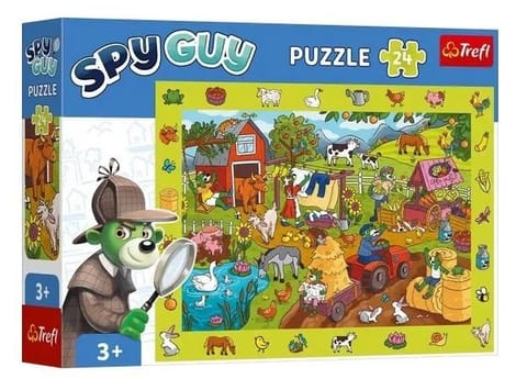 ⁨Puzzle 24 Obserwacyjne - Spy Guy Farma TREFL⁩ w sklepie Wasserman.eu