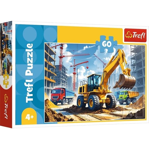 Puzzle 60 Traktor koparko - ładowarka TREFL w sklepie Wasserman.eu