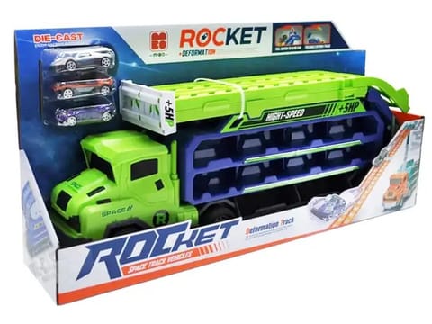 ⁨Transporter Z Wyrzutnią Ciężarówka Resoraki Duża Wyrzutnia Dla Aut Samochody Tir Laweta⁩ w sklepie Wasserman.eu