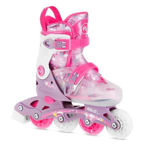 ⁨NJ1025 ŁYŻWOROLKI 2w1 FLIPZY RÓŻOWE ROZM. S(31-34) NILS FUN⁩ w sklepie Wasserman.eu