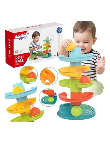 ⁨WOOPIE BABY Kulodrom Tor Kulkowy Zestaw Spirala + 3 Kulki⁩ w sklepie Wasserman.eu