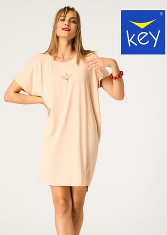 ⁨KOSZULA KEY LND-771 A26 (kolor MORELOWY, rozmiar M)⁩ w sklepie Wasserman.eu