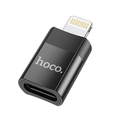 ⁨Adapter USB C do Lightning Hoco UA17 czarny⁩ w sklepie Wasserman.eu